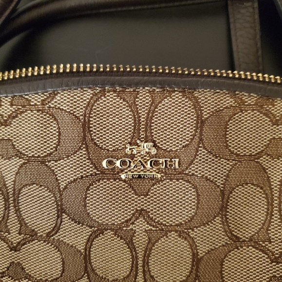Brown Coach Signature Logo Purse - Picture 2 of 5